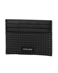 Police PYRAMID card holder for men 6cc in black leather