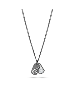 Police LATTITUDE necklace for men gun metal 
