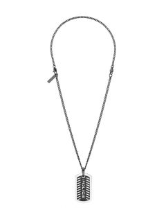 Police LATTITUDE men necklace stainless steel shiny black