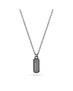 Police PERFORATED men necklace stainless steel gun metal