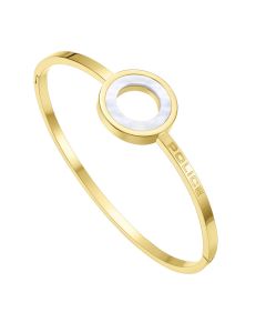 Police Camii bracelet for women steel gold with mother of pearl