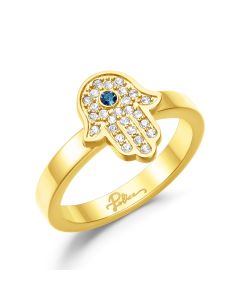 Police VISION ladies ring stainless steel gold with crystal size 52