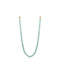 Police women gold necklace with beads 