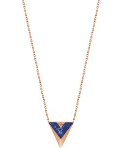 Police DELTA ladies necklace stainless steel rose gold ,Pearl
