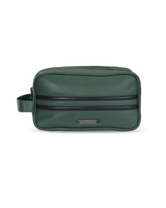 Police clutch bag for gent with green leather  
