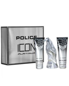 POLICE ICON PLATINUM GIFT SET FOR MEN 3PCS