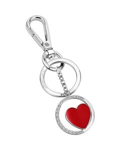 Morellato LOVE key ring for women silver with red heart
