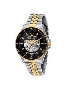 Maserati SFIDA gent automatic watch steel black , Gold
