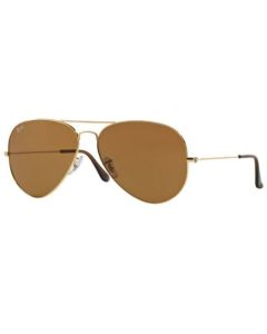 Ray-Ban Aviator Classic Metal Polished Gold , Brown 