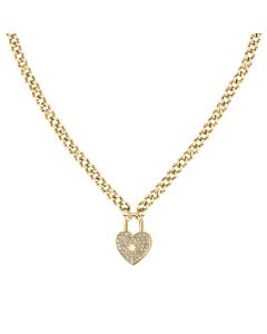 Morellato ABBRACCIO Heart Ladies necklace steel gold with crystal 
