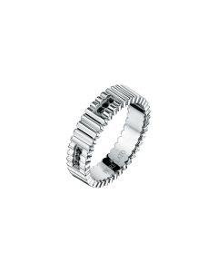 Morellato URBAN men ring steel silver with 3 black Crystel size 21