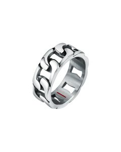 Sector Row Ring For Men Stainless Steel Silver Size 21
