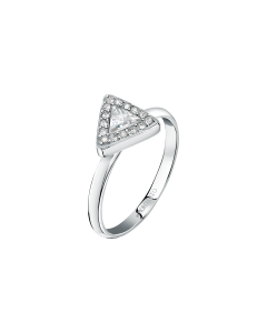 Morellato Trilliant ring for women silver with crystal size 18