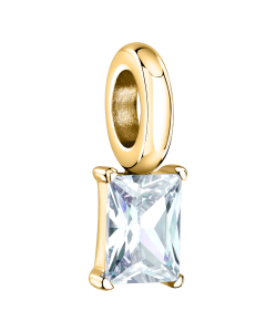 Morellato woman charm drops steel gold , Light Blue