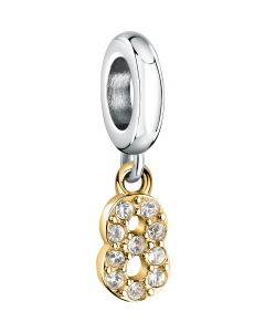 Morellato charm number 8 for woman silver , Gold
