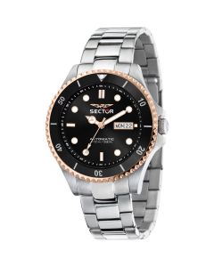 Sector 230 automatic men watch steel silver , Black