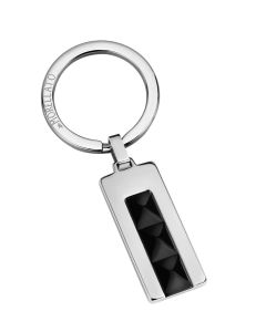 Morellato keyring for men steel silver , Black