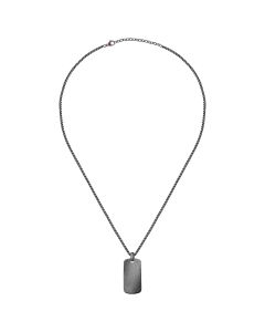 Sector Basic Necklace For Men Stainless Steel , Black