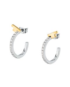 Trussardi T-LOGO women earring steel silver size 20MM