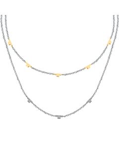 Trussardi T-LOGO ladies necklace silver , Gold size 40/50+5CM