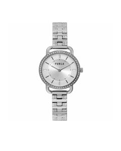 Furla Sleek Watch For Women Steel Silver 