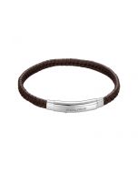 Police INDY bracelet for men silver with brown leather