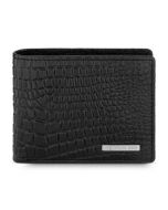 Cerruti 1881 CROCO PRINT wallet 6cc black leather 