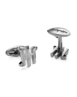 Ambigram Cufflink steel silver