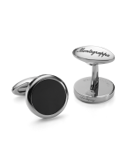 Montegrappa Classico Cufflink , Ip Gun Metal & Ip Black