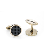 Montegrappa Clou Cufflink , Gold & Black