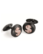 Cash Cufflink Rose Gold Color with black 
