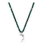 Police TALON necklace for men silver with green beads
