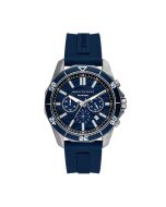 Armani Exchange chronograph watch for men with blue silicon 