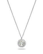 Aigner logo ladies long necklace silver