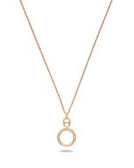 Aigner chain necklace for ladies steel rose gold