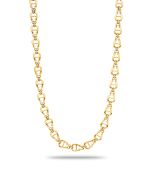 Aigner A logo ladies short necklace steel gold 
