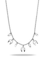 Aigner stars ladies short necklace steel silver with crystal 