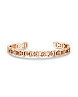Aigner women bangle with logo steel rose gold - Crystal