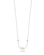 Aigner ladies short necklace silver , rose gold size 450+50MM