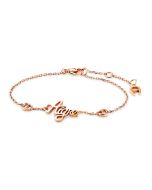 Aigner ladies stainless steel bracelet rose gold with crystal 
