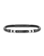 Aigner gent bracelet with black leather