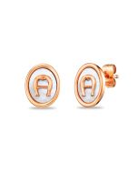 Aigner Women's Earrings – Stainless Steel Rose Gold with Pearls
