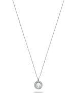 Aigner logo ladies short necklace silver size 450+50MM