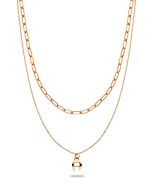Aigner Women's Short Necklace Steel Rose Gold 