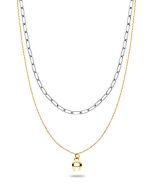 Aigner Women's Short Necklace Steel Gold , Silver 