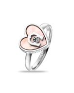 Aigner Ladies Ring – Stainless Steel Silver with Pearls Size 56