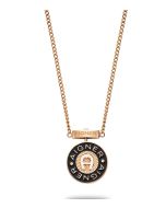 Aigner Women's Short Necklace with Logo Steel Rose Gold