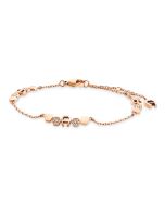 Aigner ladies bracelet with logo stainless steel rose gold - crystal  