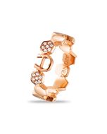 Aigner ladies ring with logo steel rose gold size 56