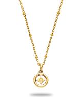 Aigner ladies round necklace stainless steel gold  